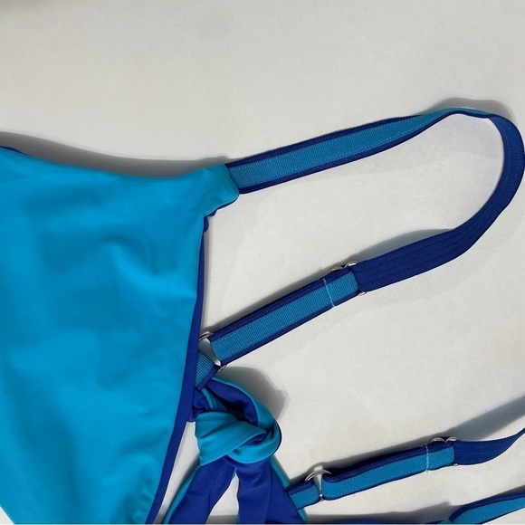 WET Bikini Two-Tone Reversible Blue Two-Piece Swim Suit Large - Picture 9 of 11